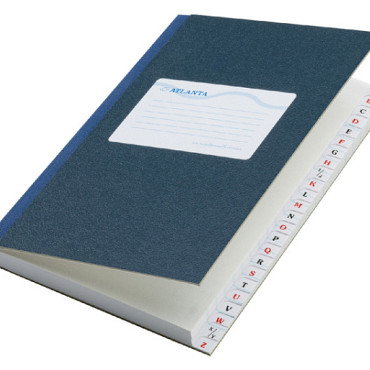 Register Djois Atlanta 165x105mm lijn 192blz met alfabet blauw