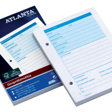 Gespreksnotitieblok Djois Atlanta A6 100 vel wit