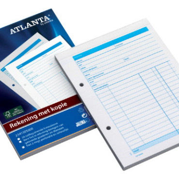 Rekeningblok Djois Atlanta A4 50x2vel zelfkopierend wit