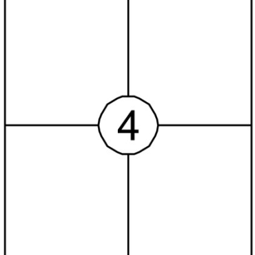 Etiket Quantore 105X148mm 60 stuks