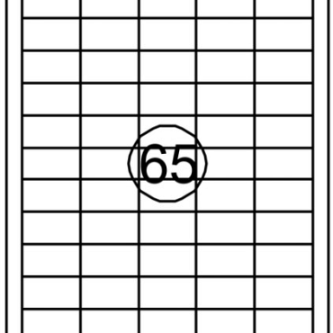 Etiket Quantore 38.1mmx21.2mm 6500 stuks