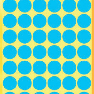 Etiket Avery Zweckform 3142 rond 12mm blauw 270stuks