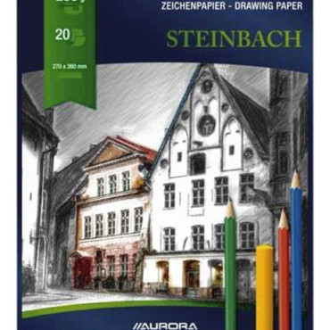 Tekenblok Aurora 27x36cm 20 vel 200 gram Steinbach papier