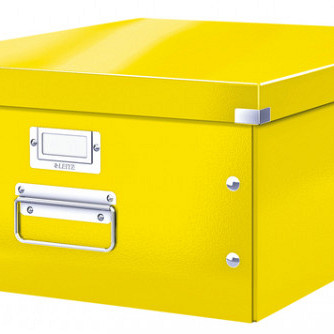 Opbergbox Leitz WOW Click & Store 369x200x482mm geel
