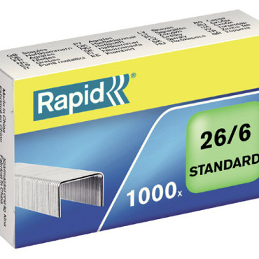 Nieten Rapid 26/6 gegalvaniseerd standaard 1000 stuks