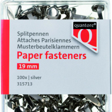 Splitpen Quantore blister 19mm zilver 100 stuks
