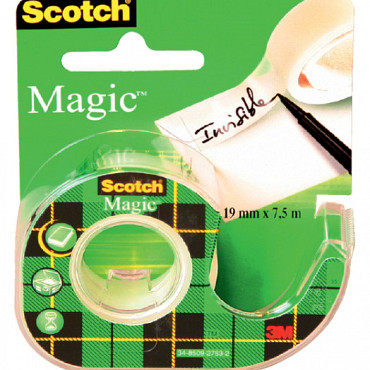 Plakband Scotch Magic 810 19mmx7.5m onzichtbaar + afroller