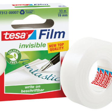 Plakband tesafilm® Invisible 33mx19mm mat transparant,