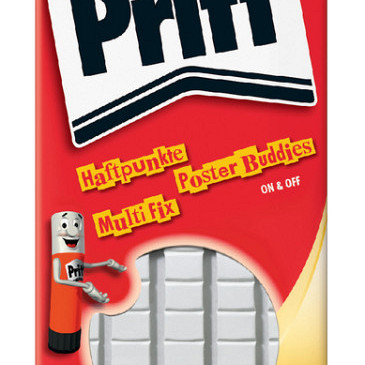 Poster Buddies Pritt dubbelzijdige kleefpads voor oa posters blister à 65 stuks