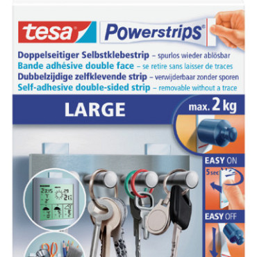 Kleefstrips tesa Powerstrips® LARGE dubbelzijdig 2kg 10 stuks
