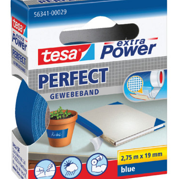 Textieltape tesa® extra Power Perfect 19mmx2,75m blauw