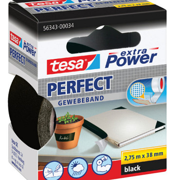 Textieltape tesa® extra Power Perfect 2.75mx38mm zwart