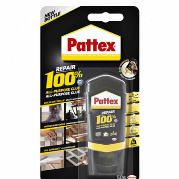 Lijm Pattex 100% tube 50gram op blister
