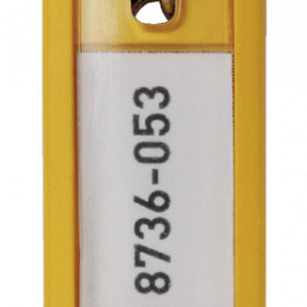 Sleutellabel Durable 1957 met ring geel