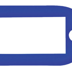Sleutellabel Pavo kunststof blauw 100 stuks