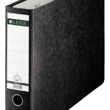 Ordner Leitz 1073 180° zonder sleuven en randbeschermers 77mm karton A3 dwars zwart