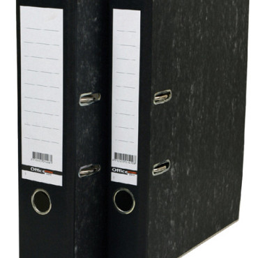 Ordner Qbasic A4 50mm karton zwart gewolkt