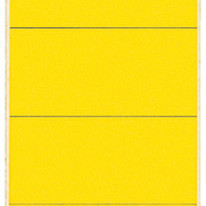 Rugetiket Leitz breed/kort 62x192mm zelfklevend geel 10 stuks