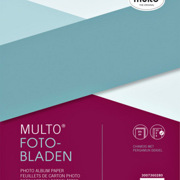 Interieur Multo fotobladen A4 23-gaats met dekvel chamois 20 vel