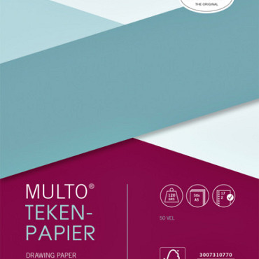 Interieur Multo 17-gaats tekenpapier 120gr 50 vel