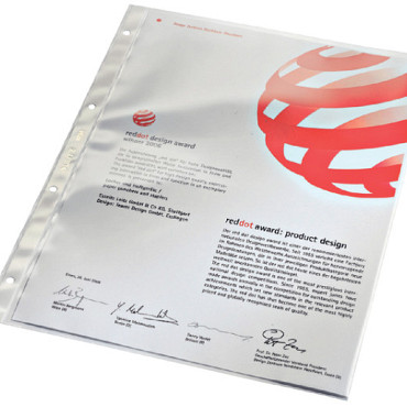Showtas Leitz Premium standaard copy safe 0.09mm 4-gaats PVC A4 glashelder