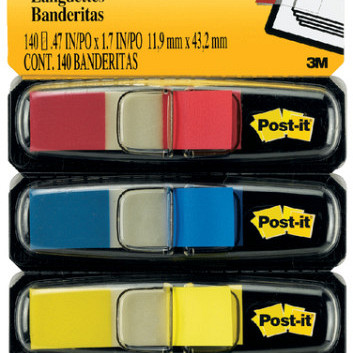 Indextabs Post-it 6834 11,9x43,1mm assorti 140 tabs