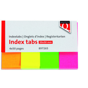 Indextabs Quantore 20x50mm neon 200 stuks