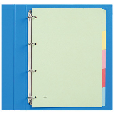 Tabbladen Qbasic 4-gaats karton 5-delig assorti karton