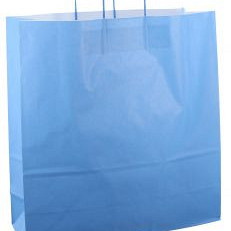 Papieren koordtas 45x17x47cm 50st blauw