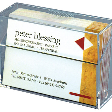 Visitekaartbox Sigel VA110 voor 100 kaarten 86x56mm acryl glashelder