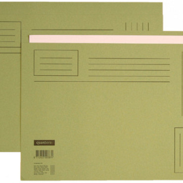 Vouwmap Quantore A4 ongelijke zijde 230gr groen