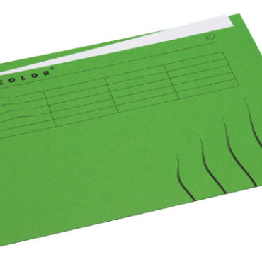 Vouwmap Secolor met tabrand A4 100% gerecycled karton 250gr Groen