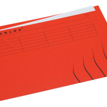 Vouwmap Secolor met tabrand A4 100% gerecycled karton 250gr Rood
