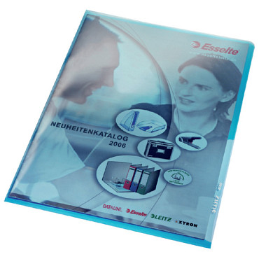 L-map Leitz Premium lasnaad copy safe 0.15mm PVC A4 blauw