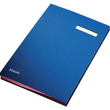 Vloeiboek Esselte karton 20 tabbladen blauw
