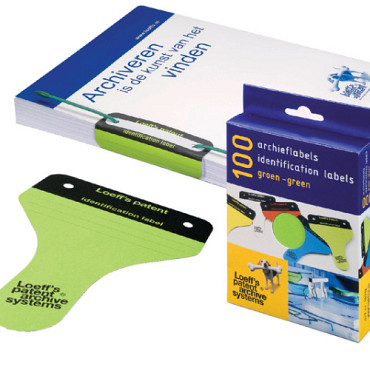 Archieflabel Loeff's karton groen 100 stuks