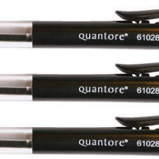 Balpen Quantore drukknop zwart medium