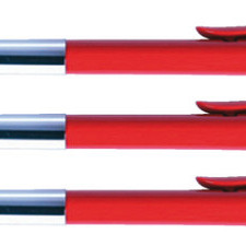 Balpen Quantore drukknop rood medium