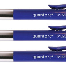 Balpen Quantore drukknop blauw medium