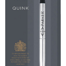 Rollerpenvulling Parker Quink medium zwart blister à 1 stuk
