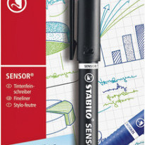 Fineliner STABILO Sensor 10198 fijn zwart blister à 1 stuk