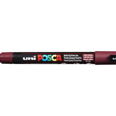 Verfstift Posca PC3M fijn wijnrood