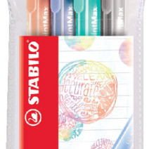 Viltstift STABILO pointMax 488/4 medium pastel assorti etui à 4 stuks