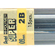 Potloodstift Pentel 0.9mm 2B zwart koker à 12 stuks