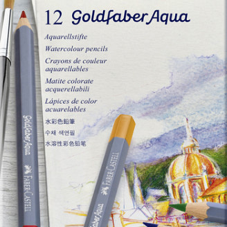 Kleurpotloden Faber-Castell Goldfaber aquarel assorti blik à 12 stuks