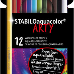 Kleurpotloden STABILO 1624 aquacolor Arty assorti etui à 12 stuks