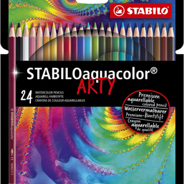 Kleurpotloden STABILO 1624 aquacolor Arty assorti etui à 24 stuks