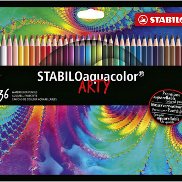 Kleurpotloden STABILO 1636 aquacolor Arty assorti etui à 36 stuks
