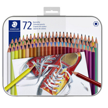 Kleurpotlood Staedtler 175 6kantig assorti blik à 72 kleuren