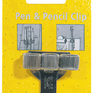 Penhouder Terry clip voor 3 pennen/potloden zilverkleurig